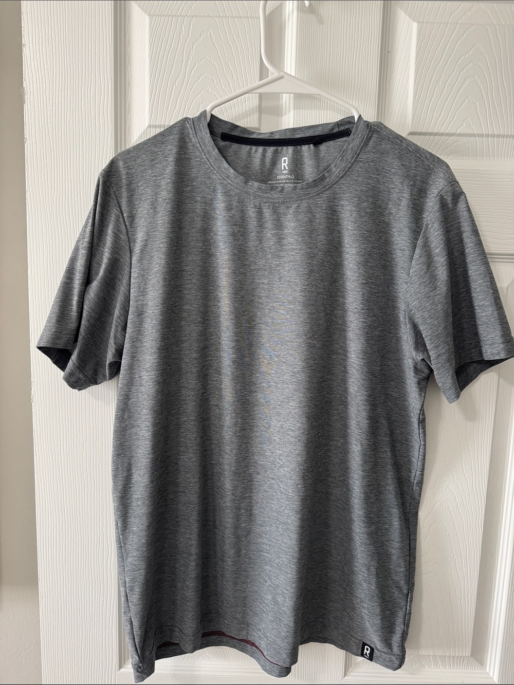 RHONE Men's Short Sleeve Crew Tee - Heather Charcoal Gray